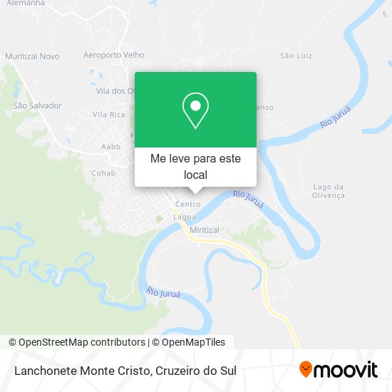 Lanchonete Monte Cristo mapa