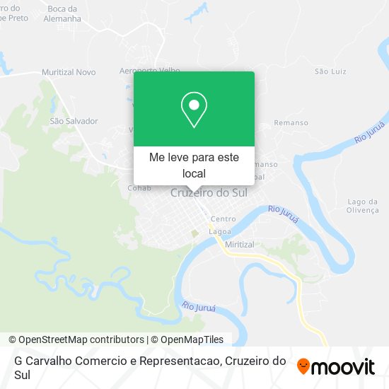 G Carvalho Comercio e Representacao mapa