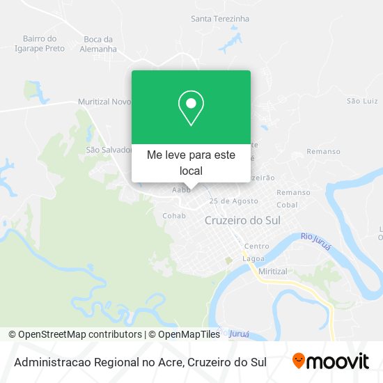 Administracao Regional no Acre mapa