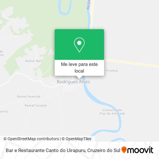 Bar e Restaurante Canto do Uirapuru mapa
