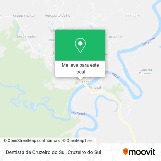 Dentista de Cruzeiro do Sul mapa