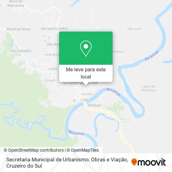 Secretaria Municipal de Urbanismo, Obras e Viação mapa