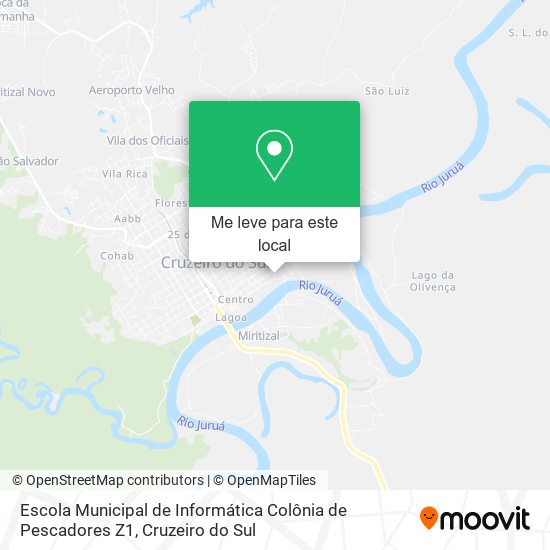 Escola Municipal de Informática Colônia de Pescadores Z1 mapa