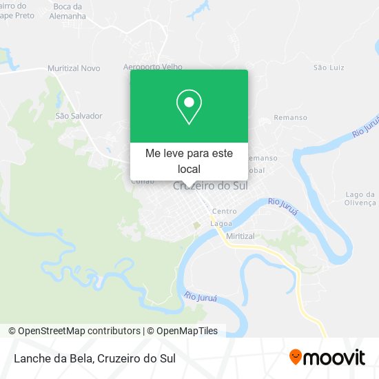 Lanche da Bela mapa