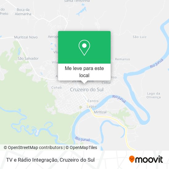 TV e Rádio Integração mapa