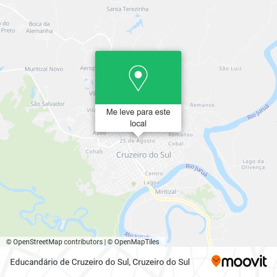 Educandário de Cruzeiro do Sul mapa