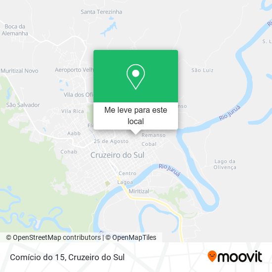 Comício do 15 mapa