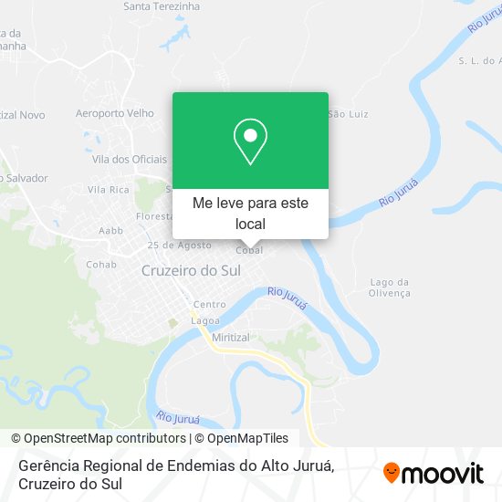 Gerência Regional de Endemias do Alto Juruá mapa