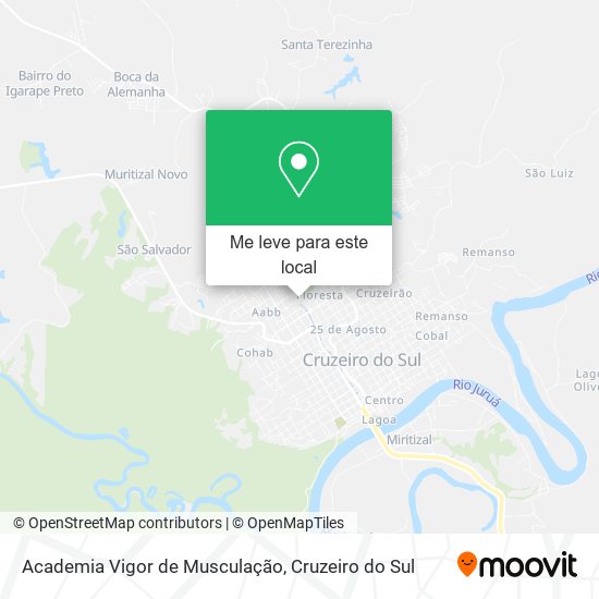 Academia Vigor de Musculação mapa