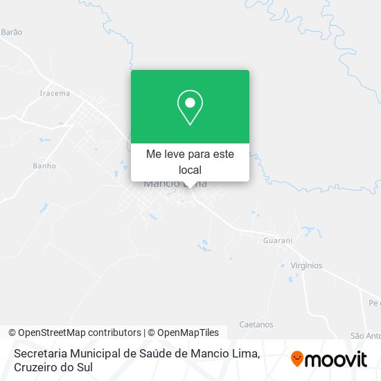 Secretaria Municipal de Saúde de Mancio Lima mapa