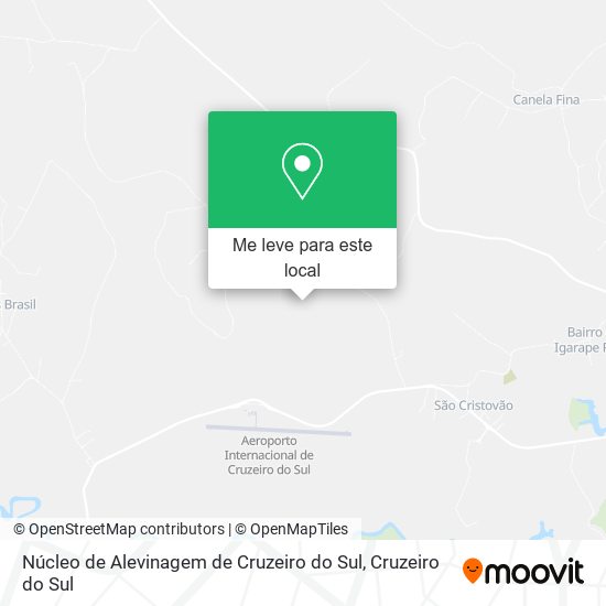 Núcleo de Alevinagem de Cruzeiro do Sul mapa