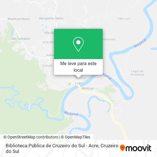 Biblioteca Pública de Cruzeiro do Sul - Acre mapa