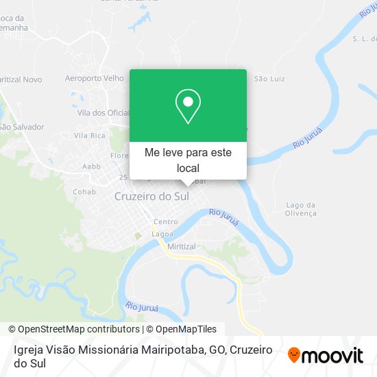 Igreja Visão Missionária Mairipotaba, GO mapa
