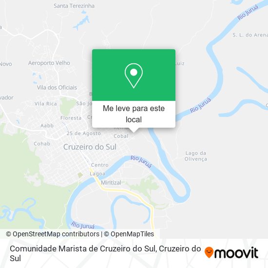 Comunidade Marista de Cruzeiro do Sul mapa