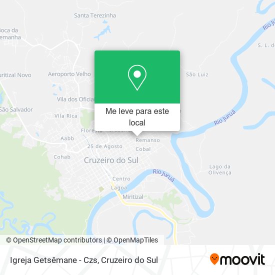 Igreja Getsêmane - Czs mapa