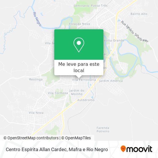 Centro Espírita Allan Cardec mapa