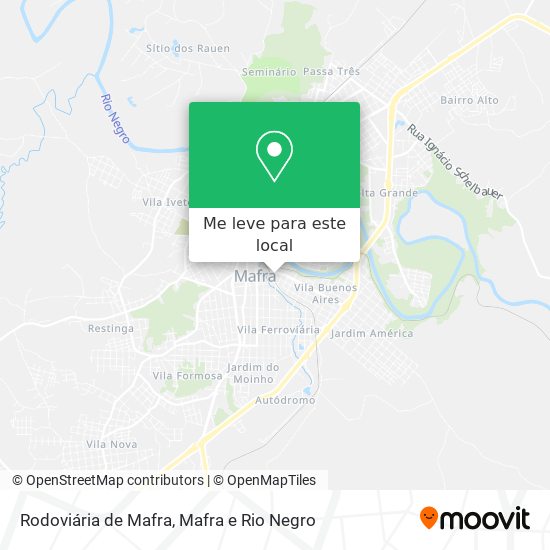 Rodoviária de Mafra mapa