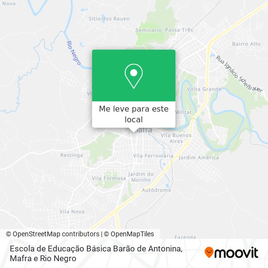 Escola de Educação Básica Barão de Antonina mapa