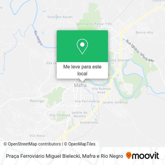 Praça Ferroviário Miguel Bielecki mapa