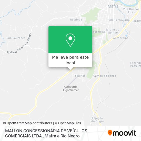 MALLON CONCESSIONÁRIA DE VEÍCULOS COMERCIAIS LTDA. mapa