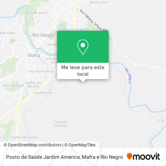 Posto de Saúde Jardim América mapa