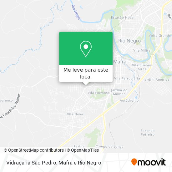 Vidraçaria São Pedro mapa