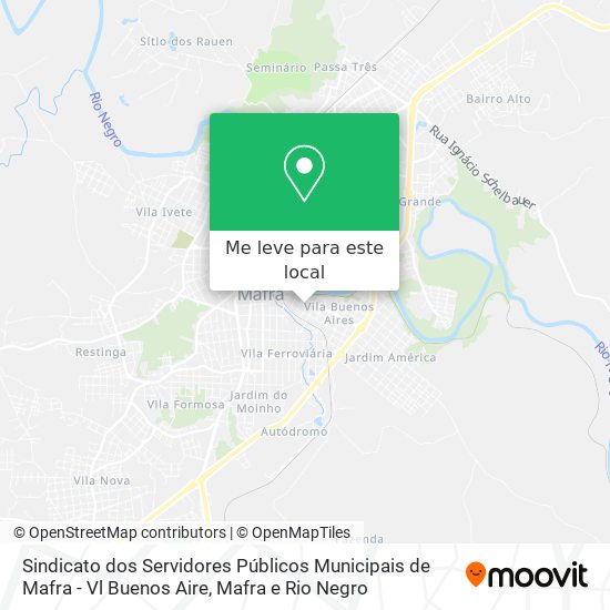 Sindicato dos Servidores Públicos Municipais de Mafra - Vl Buenos Aire mapa