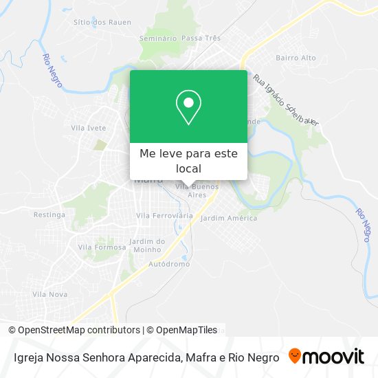 Igreja Nossa Senhora Aparecida mapa