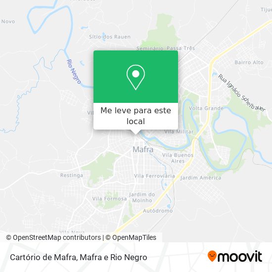 Cartório de Mafra mapa