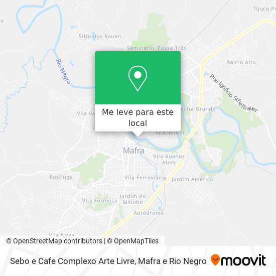 Sebo e Cafe Complexo Arte Livre mapa