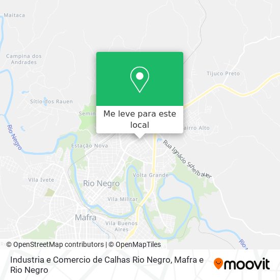 Industria e Comercio de Calhas Rio Negro mapa