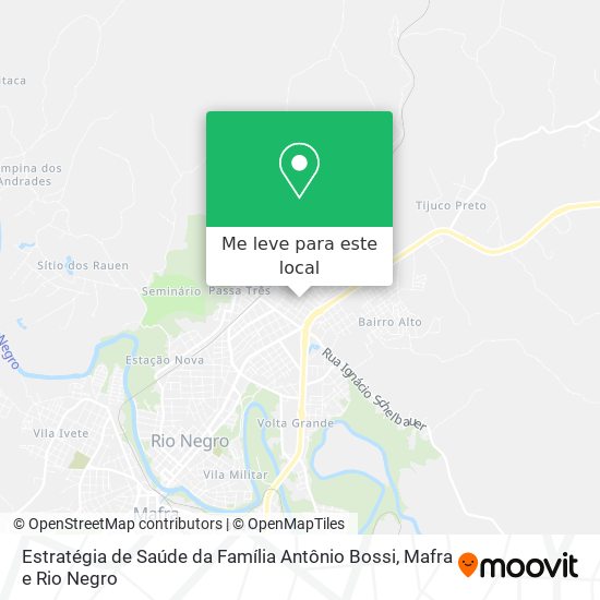 Estratégia de Saúde da Família Antônio Bossi mapa