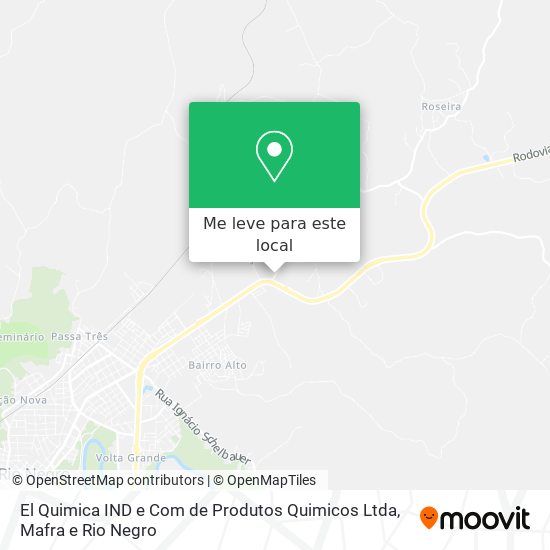 El Quimica IND e Com de Produtos Quimicos Ltda mapa