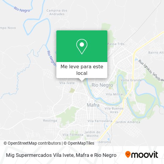 Mig Supermercados Vila Ivete mapa