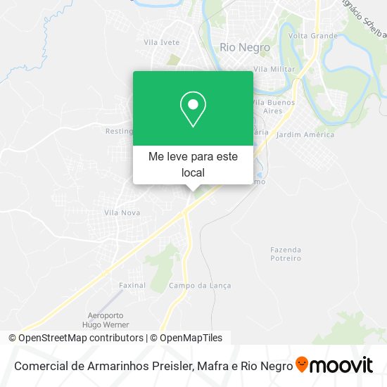 Comercial de Armarinhos Preisler mapa