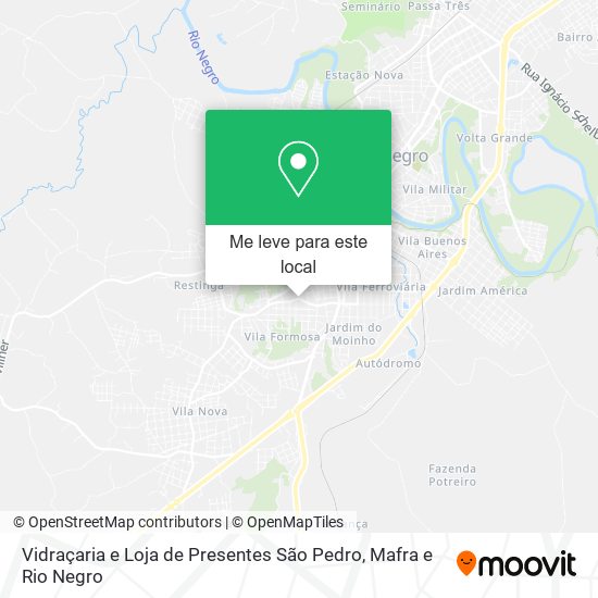 Vidraçaria e Loja de Presentes São Pedro mapa