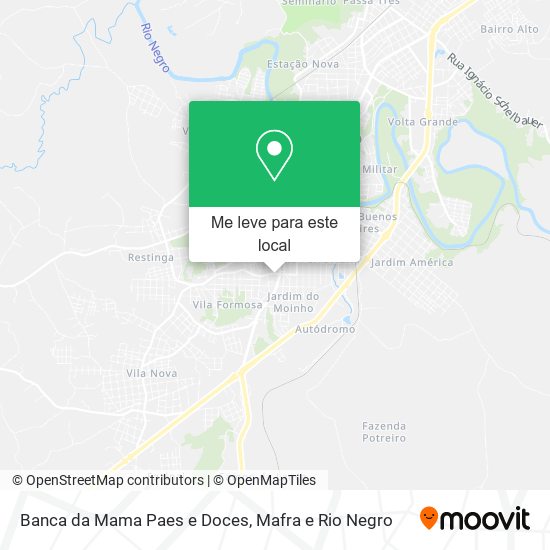 Banca da Mama Paes e Doces mapa