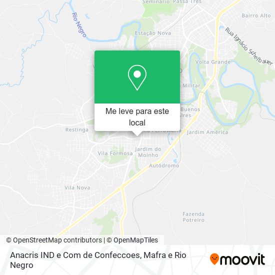 Anacris IND e Com de Confeccoes mapa