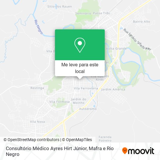 Consultório Médico Ayres Hirt Júnior mapa