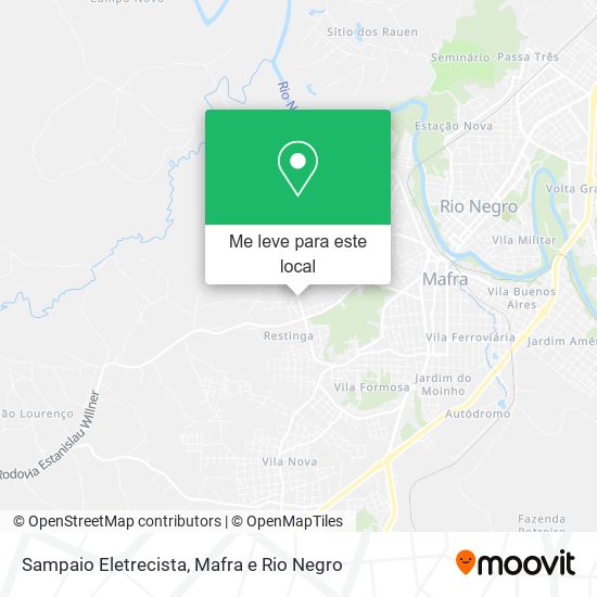 Sampaio Eletrecista mapa