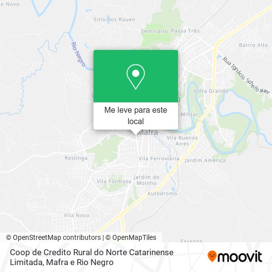 Coop de Credito Rural do Norte Catarinense Limitada mapa