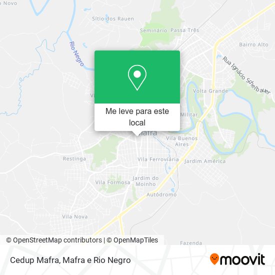 Cedup Mafra mapa