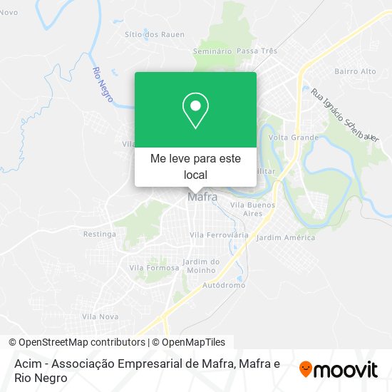 Acim - Associação Empresarial de Mafra mapa