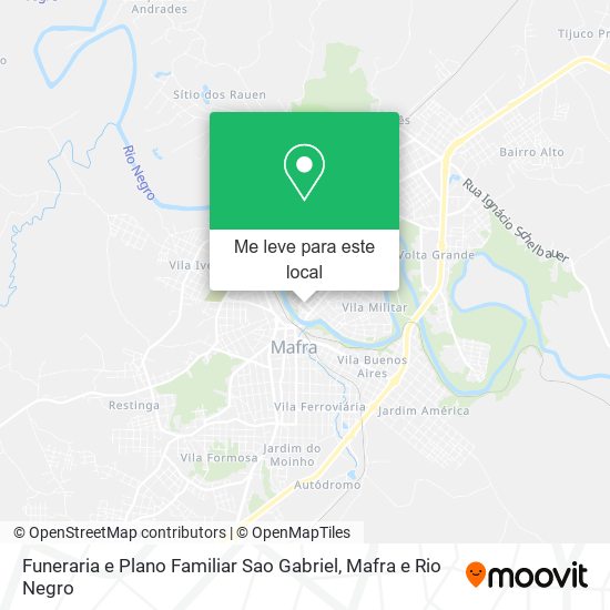 Funeraria e Plano Familiar Sao Gabriel mapa