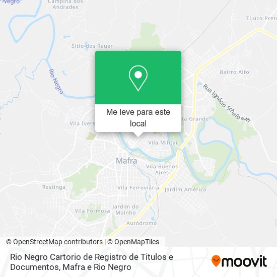Rio Negro Cartorio de Registro de Titulos e Documentos mapa