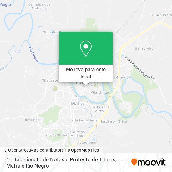 1o Tabelionato de Notas e Protesto de Títulos mapa