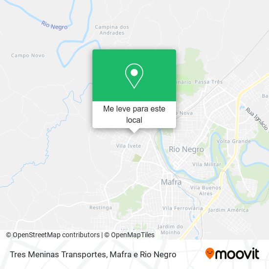 Tres Meninas Transportes mapa