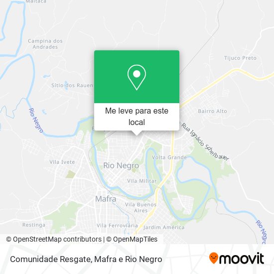 Comunidade Resgate mapa