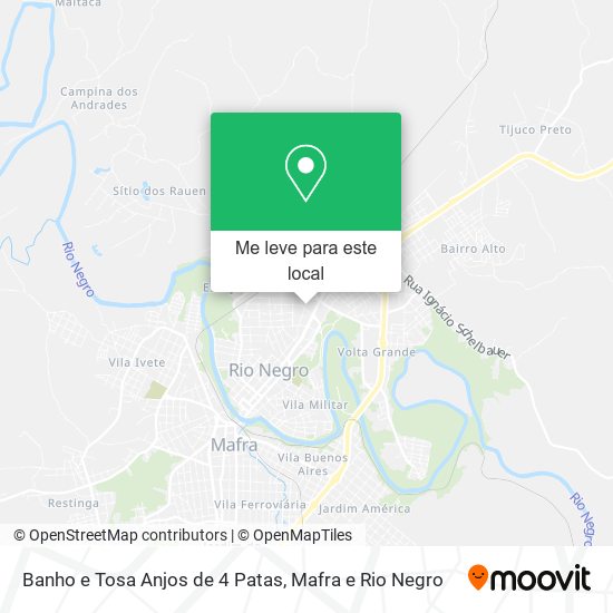 Banho e Tosa Anjos de 4 Patas mapa