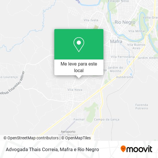 Advogada Thais Correia mapa